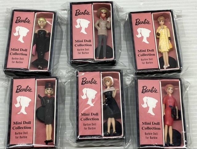 BANDAI Barbie Mini Doll Collection set of 6 unused 2003 Japa