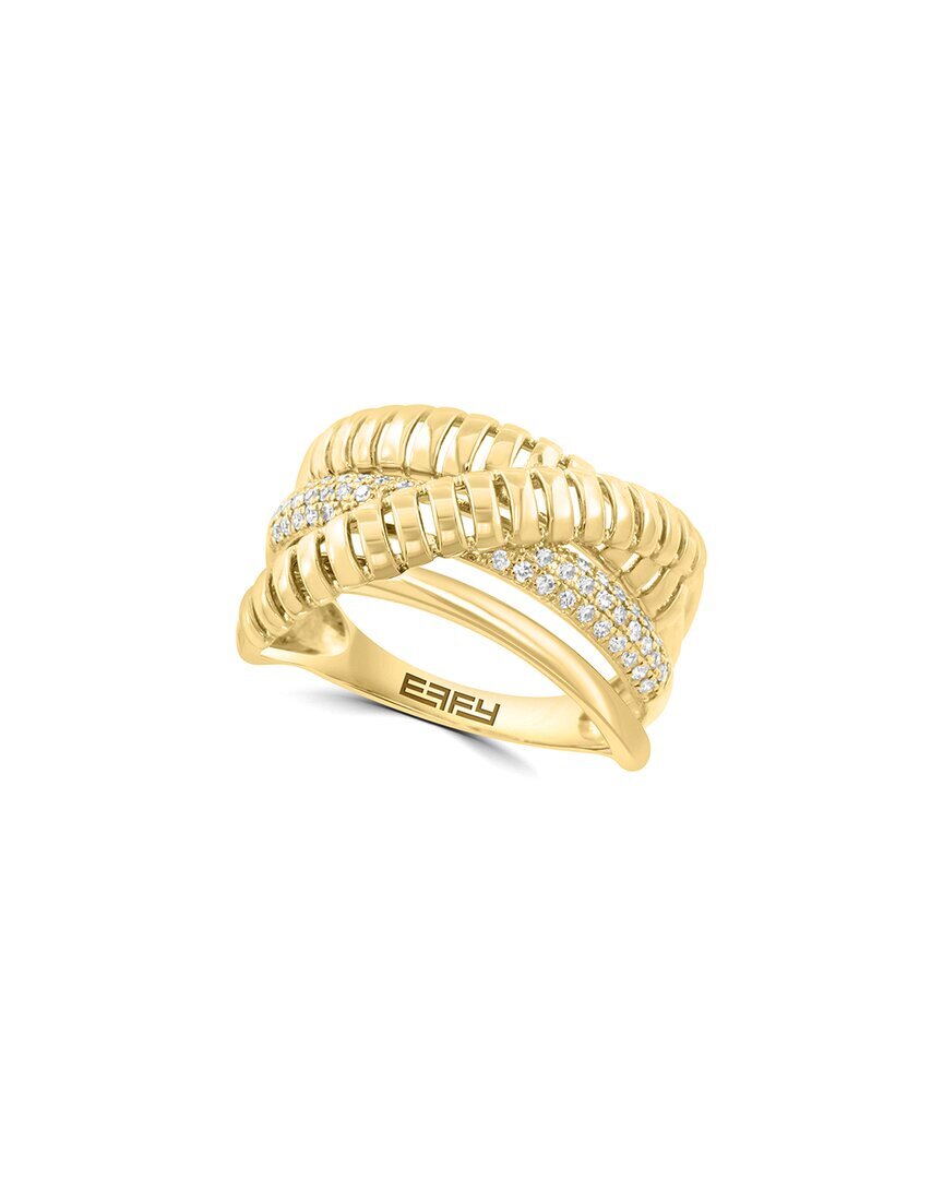 Женское кольцо с бриллиантом Effy Fine Jewelry 14K 0,18 Ct. Tw. 7