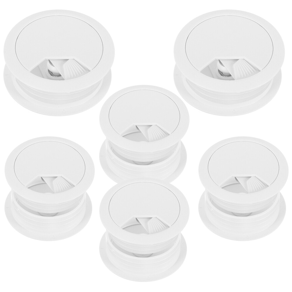 6 Pcs Desk Wire Hole Cover for Office Cable Grommet Wall Grommets