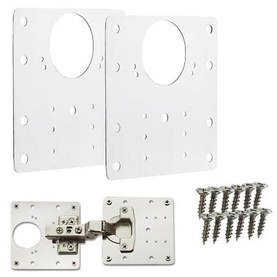 Topfband Topfscharnier Reparaturplatten Edelstahl 9x9 cm Möbelscharnier SOTECH
