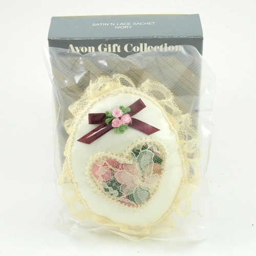 Vintage 1980's Avon Satin 'N Lace Set of 3 Sachet/Ornaments - RARE FIND - Picture 6 of 7