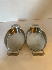 All Clad 7 Inch Oval Baker Au Gratin Serving Dish Set of 2 Stainless Steel 🦃🦃