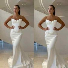 Mermaid Wedding Dresses Beach Simple Sexy Sweetheart Sweep Train Bridal Gowns