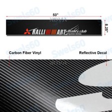 Windshield Carbon Fiber Banner Decal For Mitsubishi EVO Ralliart Eclipse Sticker