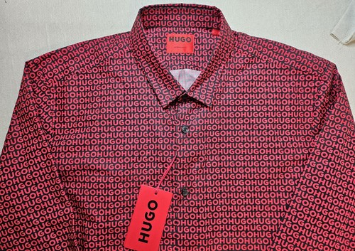 Hugo Boss Men's Ero3-W Extra Slim Long Sleeve Logo Shirt - Size M - Picture 6 of 12