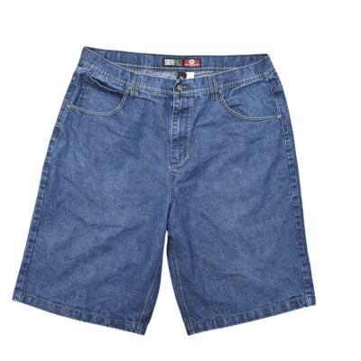 Southpole Men's Blue Denim Cargo Shorts Size 42 Preowned Cotton Blend Loose  Y2K