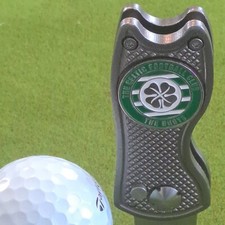 Celtic Metal Golf Ball Marker with Grey Pitch Mark Tool (new)