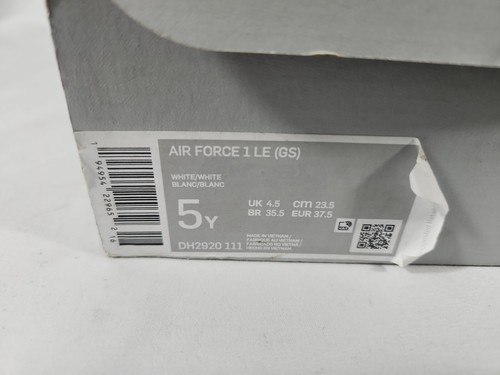 Nike Air Force 1 LE (GS) Basketball Shoes Kids Sz 5Y White DH2920-111 Youth - Picture 2 of 8