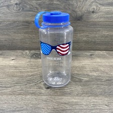 Nalgene USA Flag Wide Mouth Bottle 1.0 L Water Bottle Camping Cycling Yoga