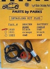 Parts by Parks 1020 X  1/24-1/25 Detail Set 1: Radiator Hose, Black Heater Hose