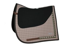 Equinos Barock Schabracke Walnuß polsterbare Taschen, Lammfell, Deuber&Partner