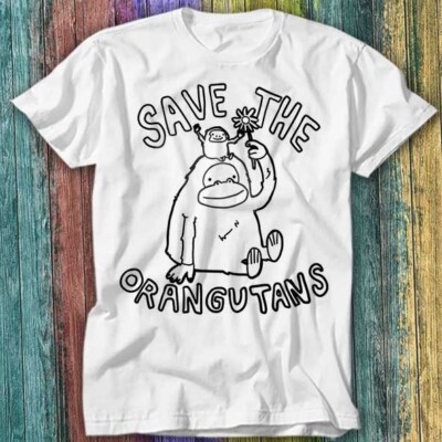 Save The Orangutan Homage Monkey Jungle T Shirt Top Tee 297
