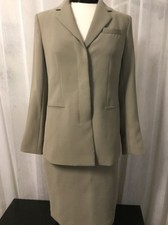 Talbots Women's Suit Taupe Fully Lined Skirt Suit Size 6