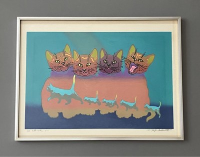 版画 Hige Nishimoto  80's  Woodcut print Hige Nishimoto 80's Woodcut print