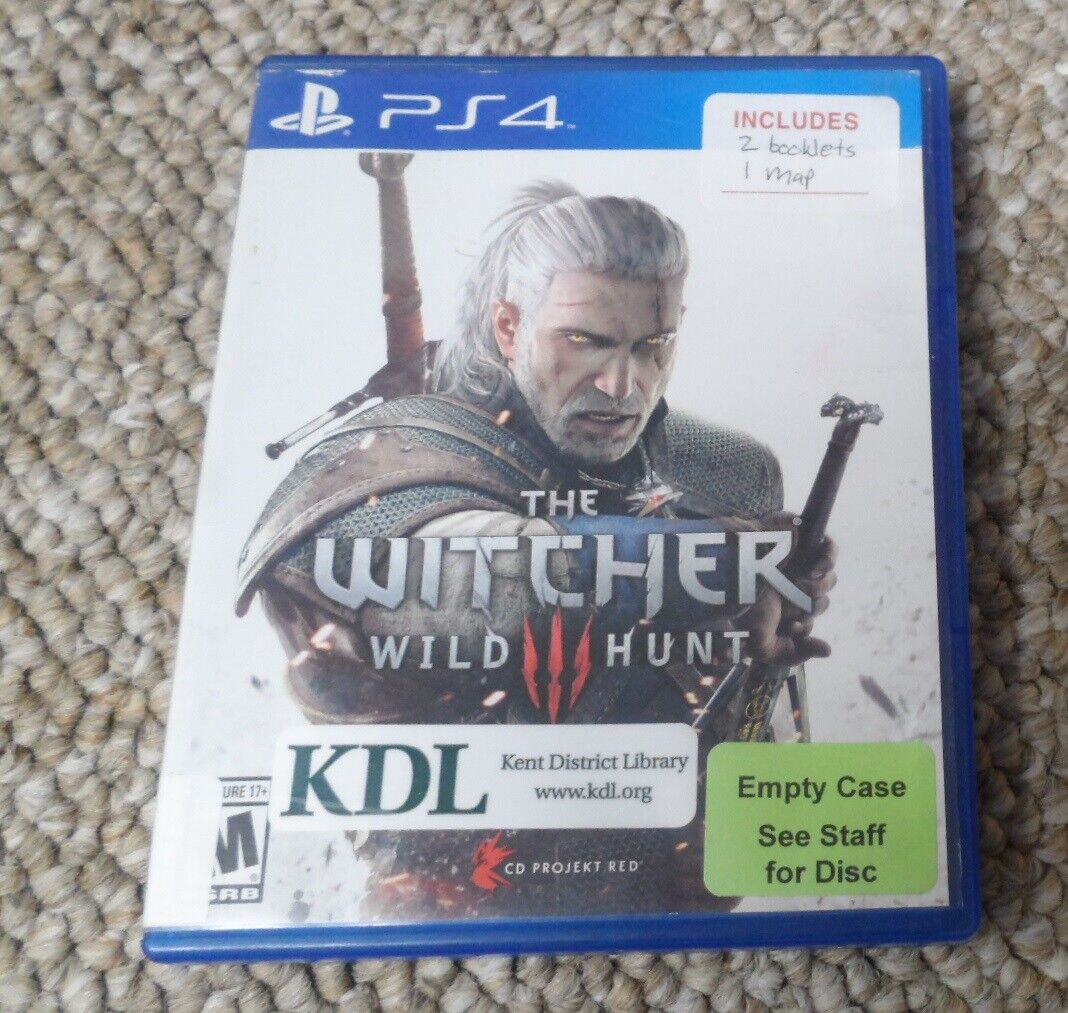 The Witcher Wild Hunt. Sony Playstation 4 PS4 Game. With manuals