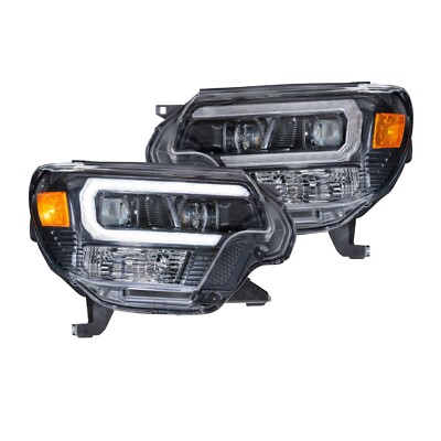 Morimoto XB Gloss Graphite White Hybrid LED Headlights for 12-15 Tacoma Set of 2