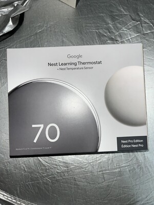 Google Nest Learning Thermostat (4th gen) w/ Temperature Sensor (2nd gen) Silver