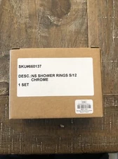 CB2 Modern Chrome Shower Curtian Ring Hooks Chrome Set Of 12 660-137