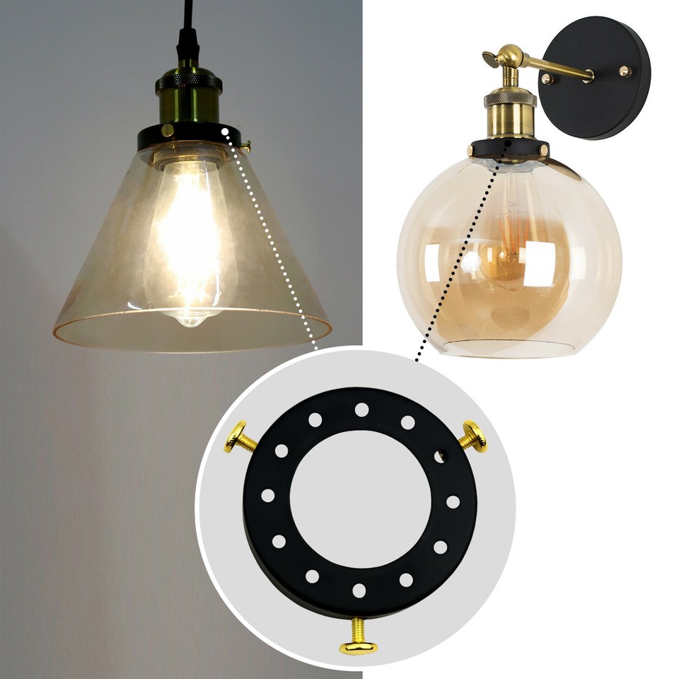 Adapter Ring for Pendant Lights Screw-On Lamp Holder Converter for Ceiling Wall Lamps