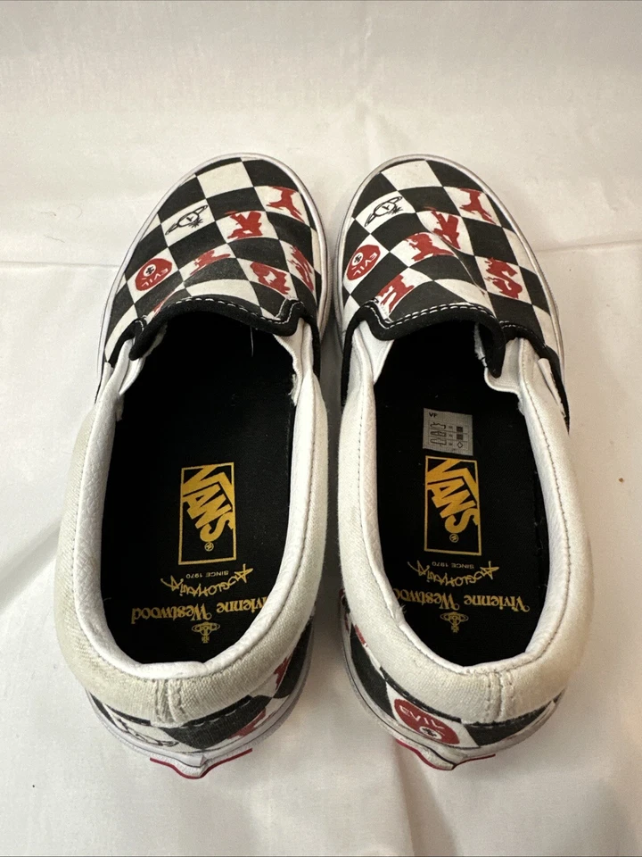 Zapato de skate Vans x Vivienne Westwood Anglomania sin cordones para hombre’s 5,5 para mujer’s 7 raro Foto 3 de 4