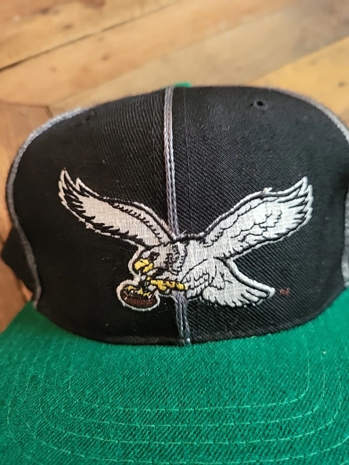 Aguja americana vintage años 90 Philadelphia Eagles lana cosida con cadena Foto 2 de 4