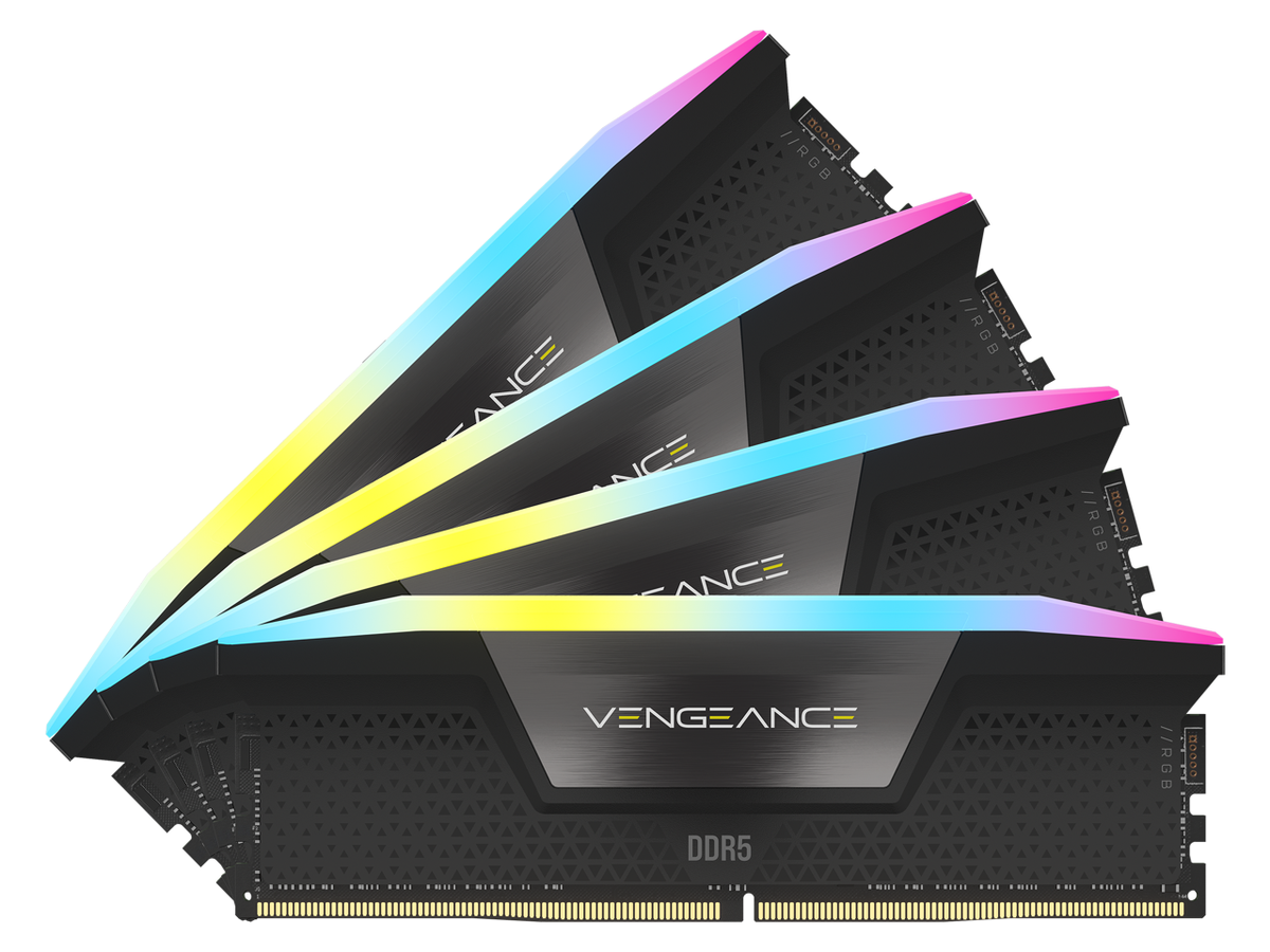 Corsair 128GB (4x32GB) VENGEANCE® RGB 44800MHz DDR5 CL40