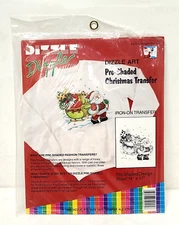 Santa Reindeer 50025 Dizzle Pre-Shaded Iron-On Transfer Ugly Christmas Sweater