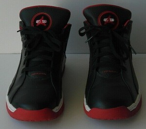 red and black team jordans