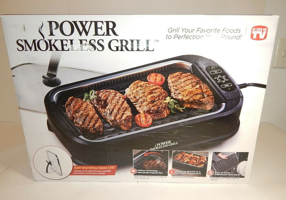 AS SEEN ON TV Smokeless Indoor Electric Grill POWER 1500 Watts Non-Stick BBQ