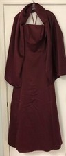 New NWT Michaelangelo Wine Strapless Dress With Wrap Shawl Style 8007 Size 4