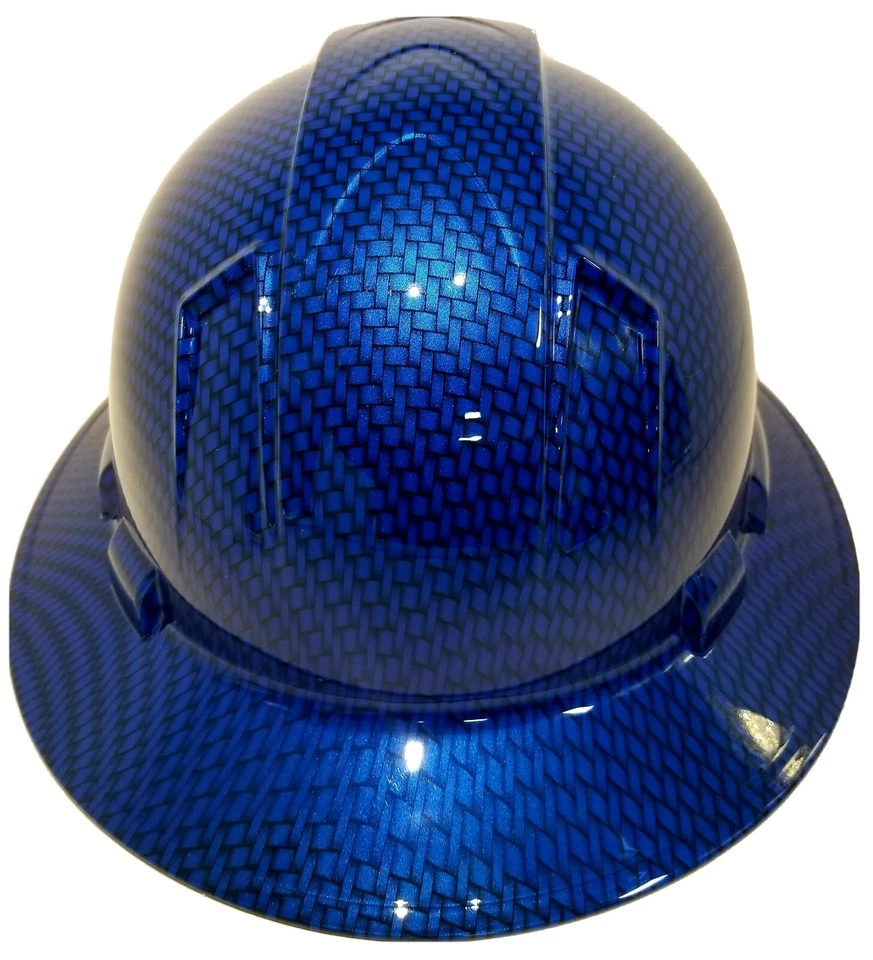 НОВАЯ ПОЛНАЯ КАСКА на заказ с гидравлическим погружением ЭЛЕКТРИЧЕСКАЯ СИНЯЯ БОЛЬШАЯ ПЛЕТЕНАЯ ИЗ УГЛЕРОДНОГО ВОЛОКНА - Изображение 4 из 4