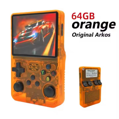 Orange R36S Retro Handheld Video Game Console Linux System 3.5