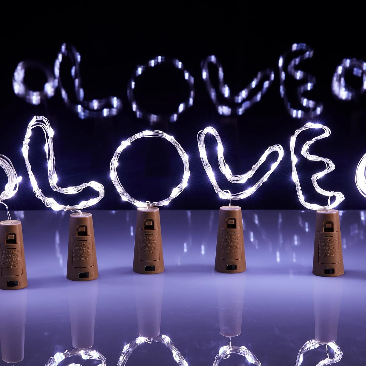 Wine Bottle Lights with Cork, Twinkle Lights 12 Pack 20 LED Waterproof