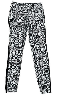 Nike Leggings Women's Medium Dri-Fit Black White Running Mid Waist 