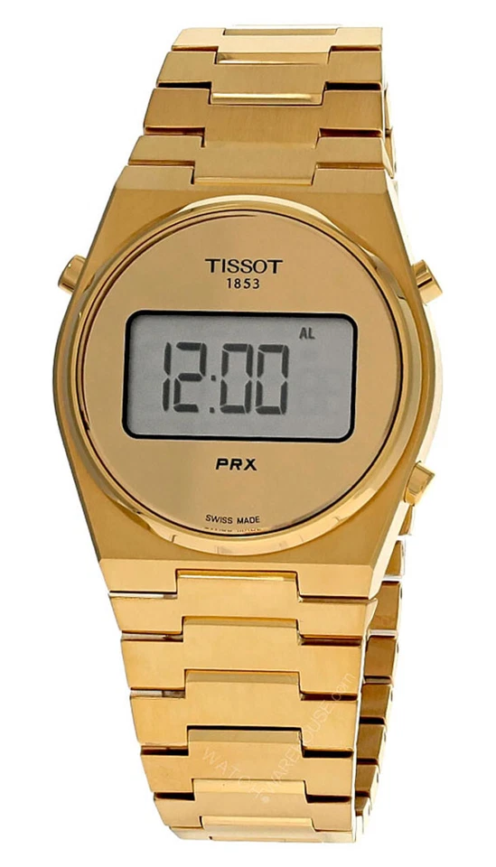 TISSOT PRX Digital Quartz Gold 35MM SS Unisex Watch T137.263.33.020.00