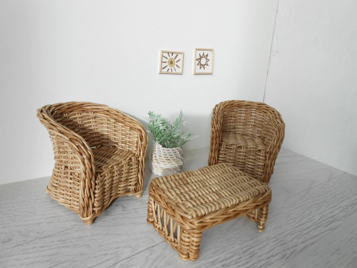 Wicker clearance dollhouse furniture