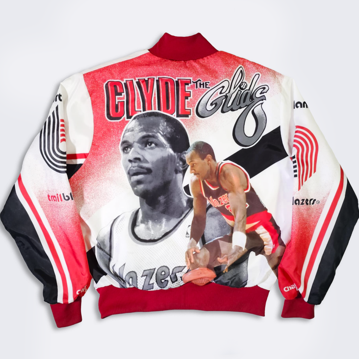 Portland Trail Blazers Vintage 90s Clyde Drexler Chalk Line Jacket