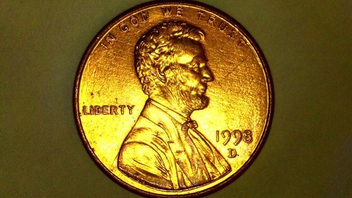 1998 D Lincoln Penny ERROR- die crack obverse left shoulder and DDO - Picture 13 of 19