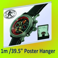1m / 39.5" Snap On Aluminum Sign Banner Hanger Poster Gripper Wall Ceiling Mount