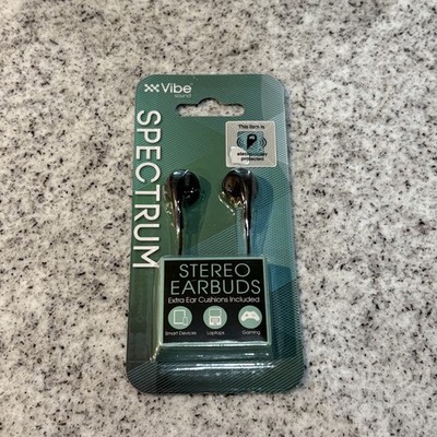   Vibe Spectrum Stereo Earbuds | Black | 3.5mm Plug