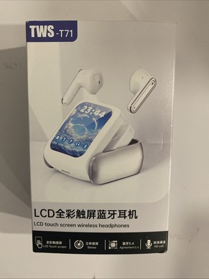 TWS-T71 LCD Touch Screen Wireless Headphones