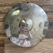 Vintage 1949-1951 Ford Deluxe Style 10.5 Dog Dish Hubcap Wall Hanger Man Cave Vintage 1949-1951 Ford Deluxe Style 10.5 Dog Dish Hubcap Wall Hanger Man Cave