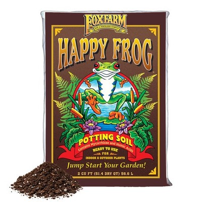 FoxFarm Happy Frog Ready to Use Potting Soil for Indoor and Outdoor Use, 2cu ft