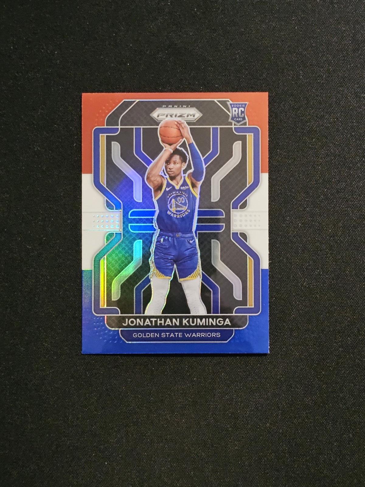 2021-22 Panini Prizm - Jonathan Kuminga #307 Red White & Blue Prizm (RC)