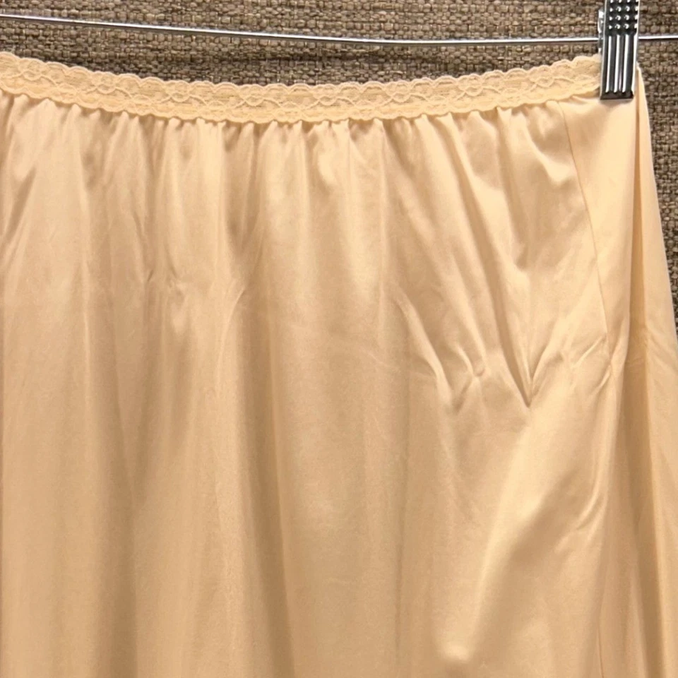 Falda de Colección Olga para Mujer Media Sin Mangas Talla L Champagne Ribete de Encaje Medio Slip Falda Foto 3 de 4