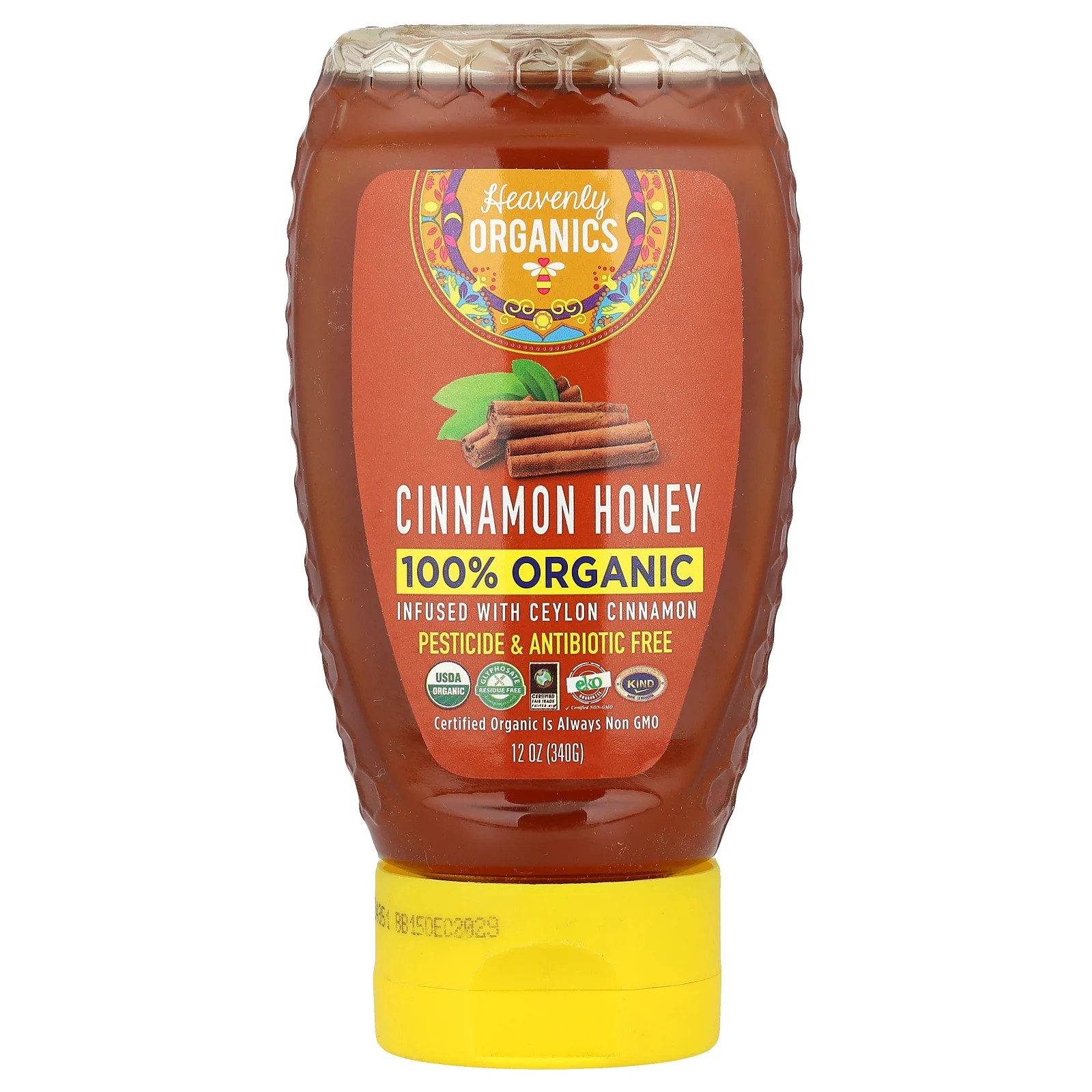 100 Органический мед с корицей 12 унций 340 г 2990₽