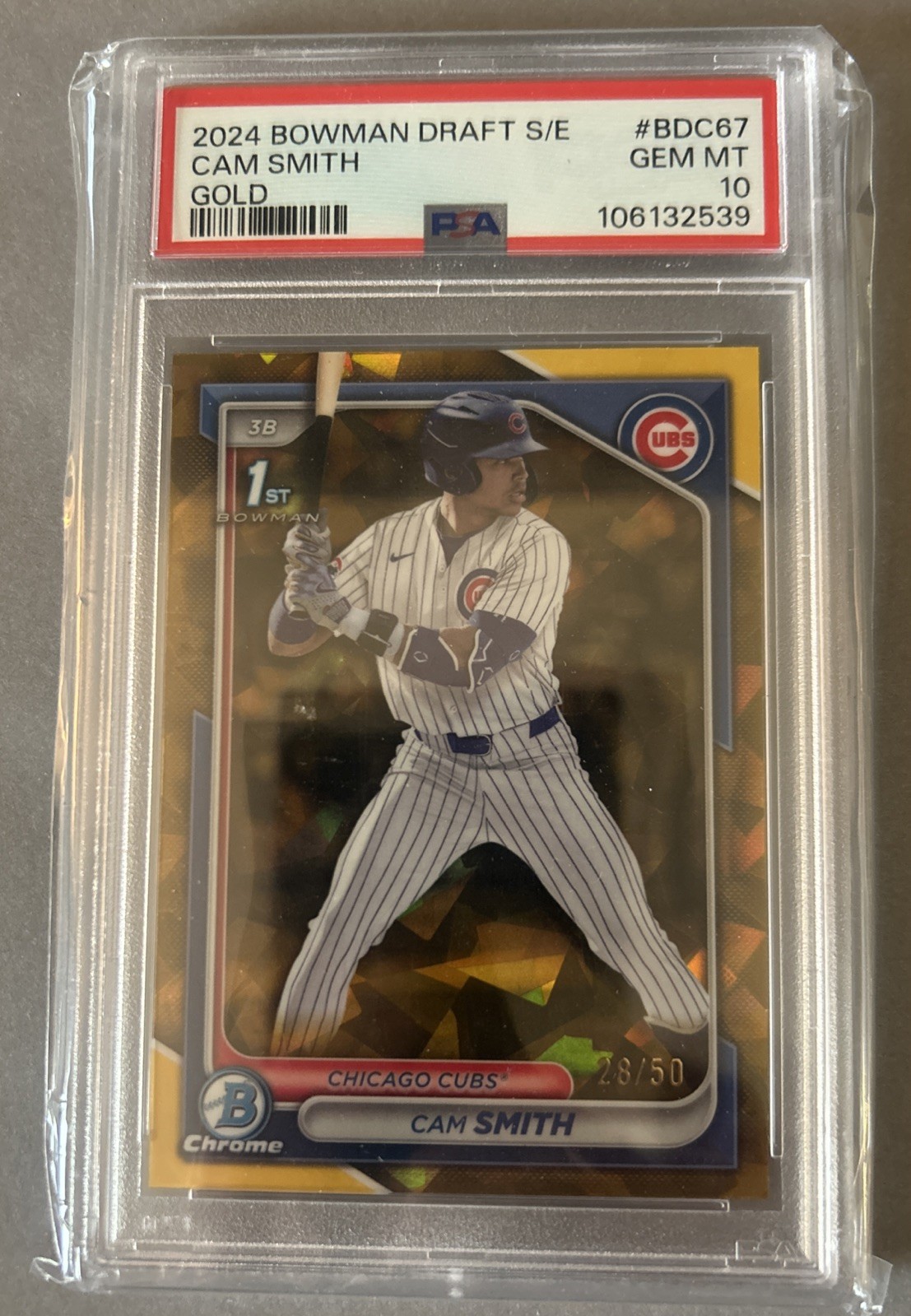 2024 1st Bowman Chrome Draft Sapphire Edition - Cam Smith #BDC-67 Gold #28/50