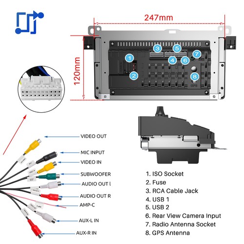 2+64G Android 13 For BMW 3 Series E46 Car Stereo Radio GPS Head Unit iOS CarPlay - Picture 13 of 14