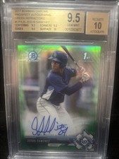 2017 Bowman Chrome - Prospect Autographs Jesus Sanchez #CPA-JS Green...