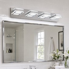 26" LED Vanity Light Bathroom Mirror Chrome Sconce 4 Lights Wall Lamp Fixture UL